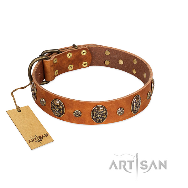 Awesome full grain genuine leather collar for your pet