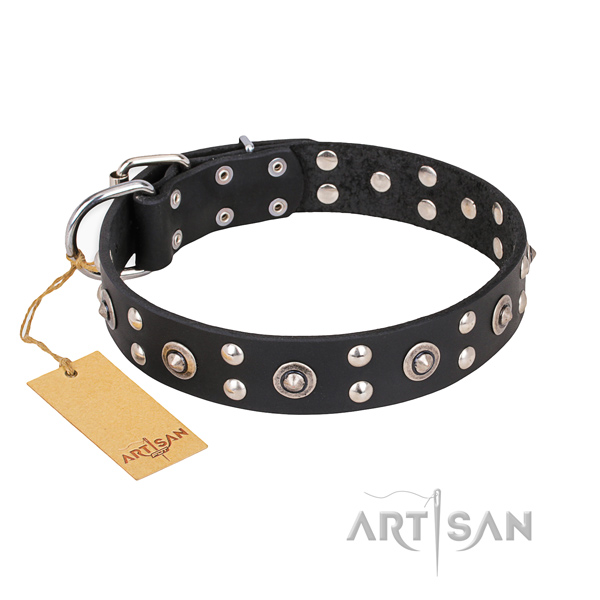 Comfy wearing comfortable dog collar with rust resistant hardware