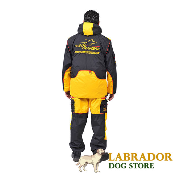Membrane Material Dog Training Bite Suit with Back Pockets