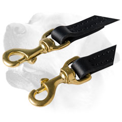 Brass Snap Hooks On Reliable Leather Dog Leash For Labrador 